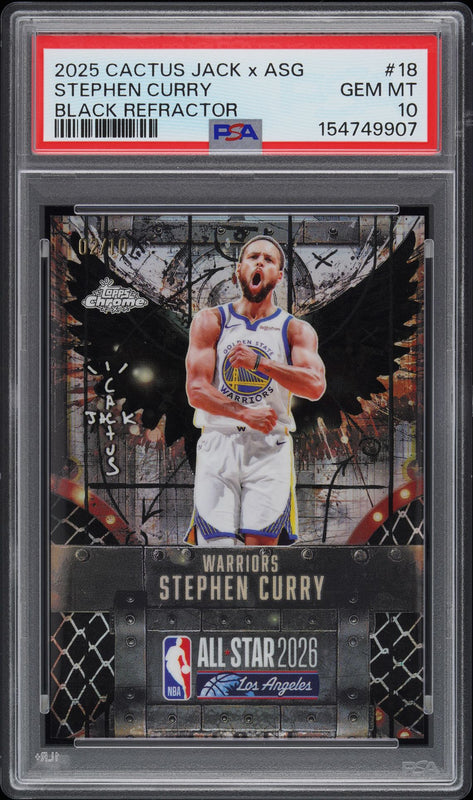 2025 TOPPS CHROME CACTUS JACK x NBA ALL-STAR GAME 18 STEPHEN CURRY BLACK REFRACTOR